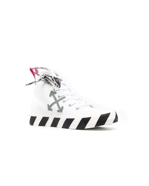 Off-White c/o Virgil Abloh White Vulcanised Mid-Top Sneakers for men