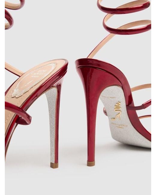 Rene Caovilla Pink Round-Headed High-Heeled Sandals