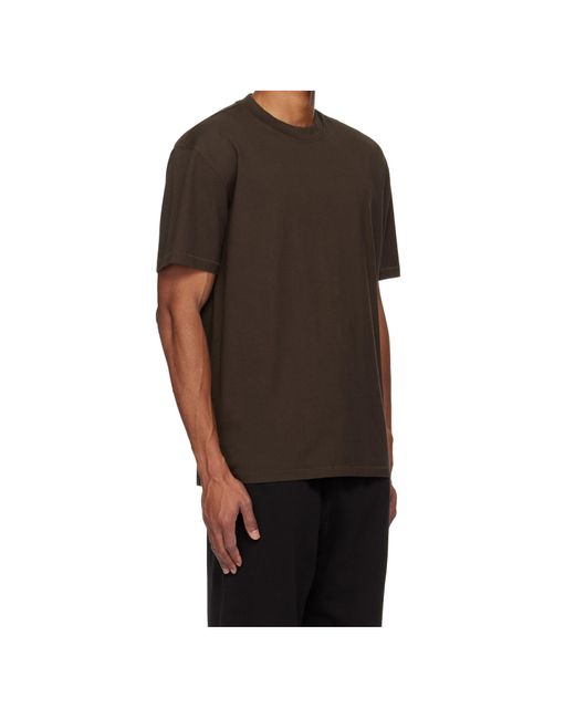 Skims Brown Round Neck Short Sleeve T-Shirt for men