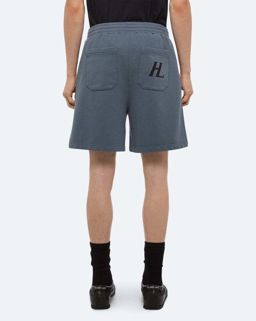 Helmut Lang Blue Elastic Waist Shorts for men