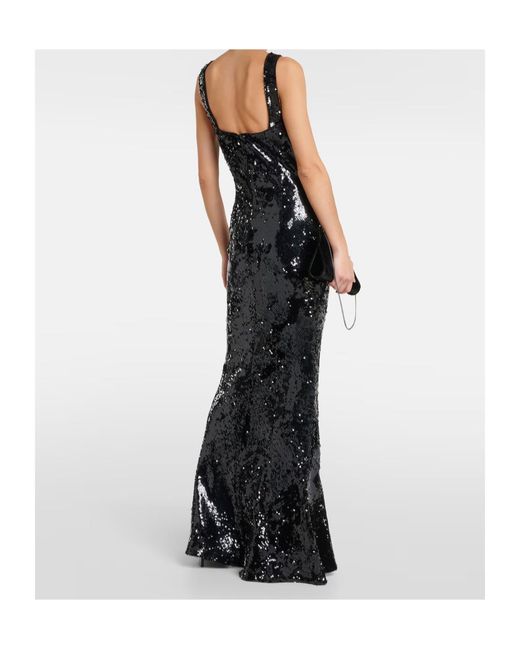 Roland Mouret Black Sequined Gown