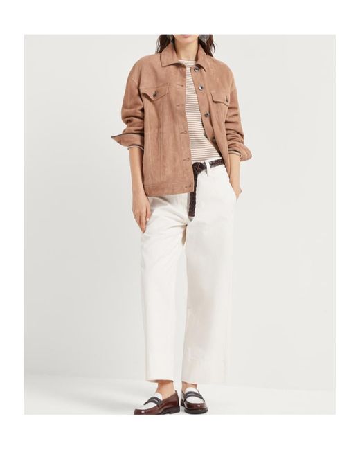 Brunello Cucinelli Natural Couture Suede Jacket
