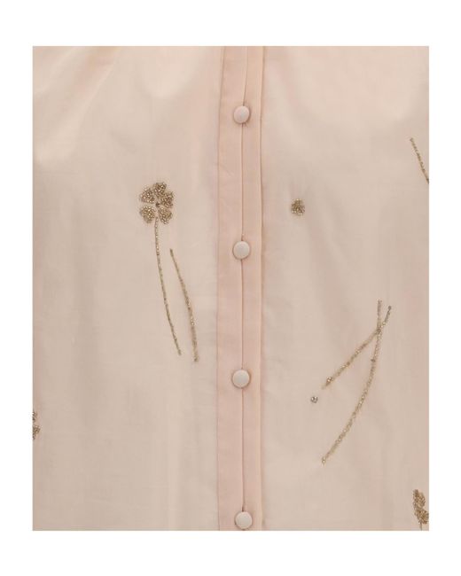 Forte_forte Natural Fleurs Dorient Embroidered Shirt