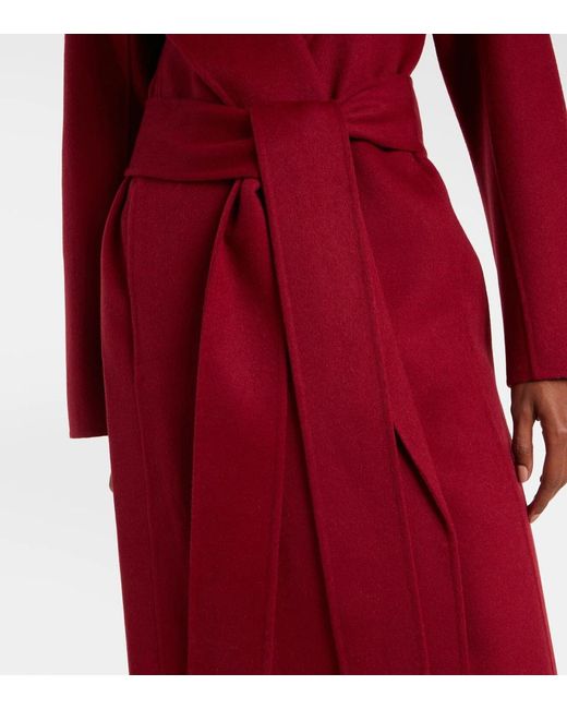 Joseph Red Costa Double-Faced Long-Sleeved Coat
