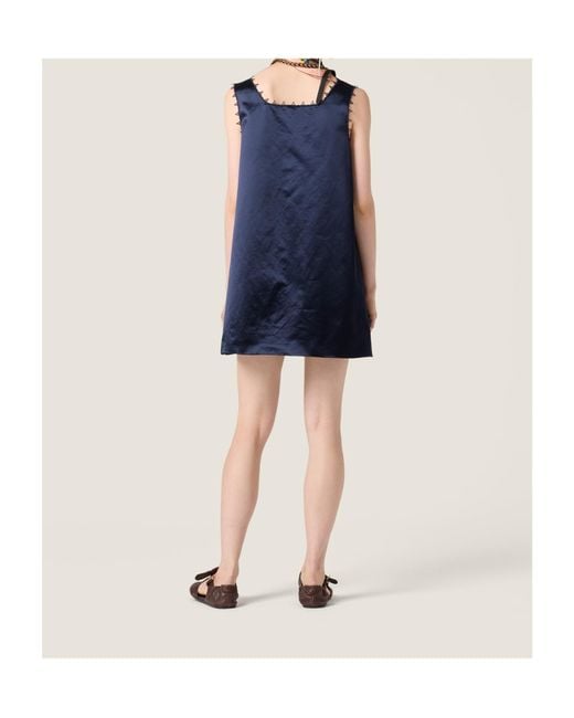 Miu Miu Blue Satin Mini Dress