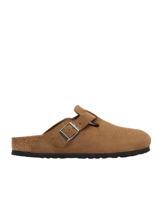 Birkenstock Brown Boston Buckle Mules
