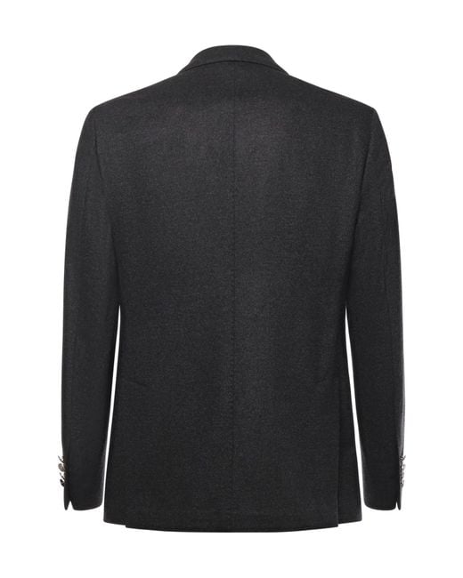 Eleventy Black Double-Breasted Jacket for men