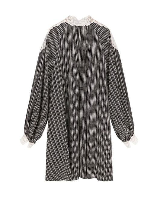 Chloé Gray Long Sleeve Dress