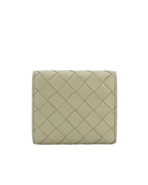 Bottega Veneta Natural Intrecciato Tri-Fold Wallet