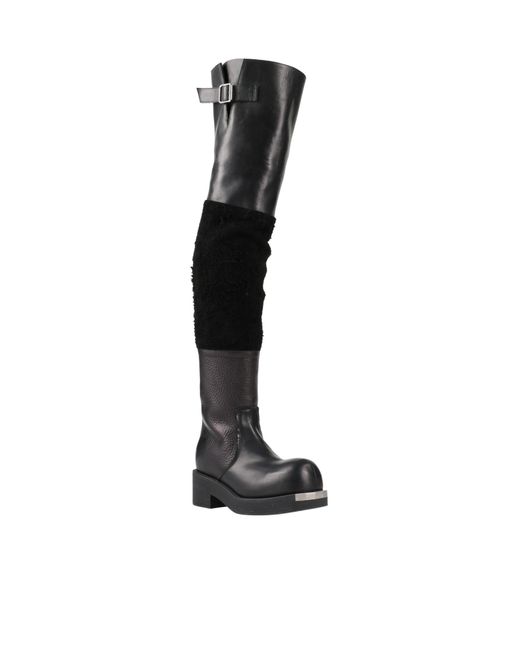 MM6 by Maison Margiela White Solid Color Glossy Platform Boots