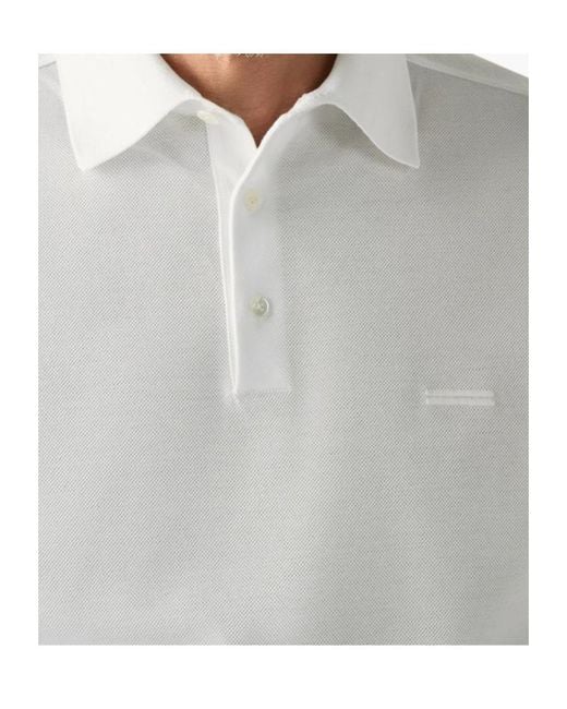 Zegna White Classic Short-Sleeve Polo Shirt for men