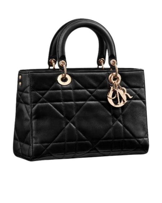 Dior Black Medium Lady D-Sire My Abc Handbag