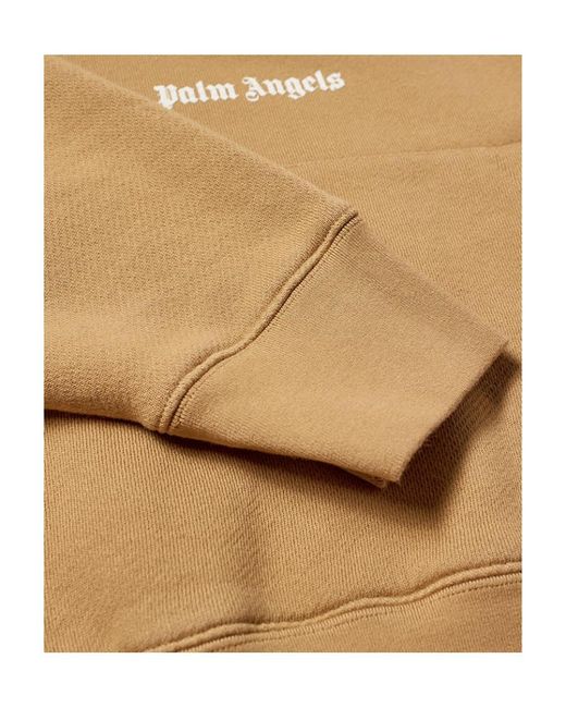 Palm Angels Natural Bear-Print Hoodie for men