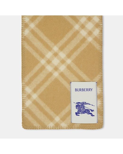 Burberry Natural Plaid Scarf