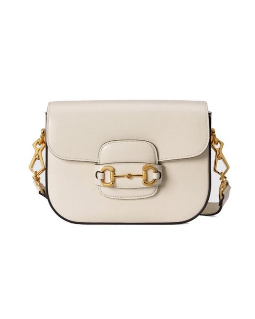Gucci White Horsebit 1955 Mini Crossbody Bag