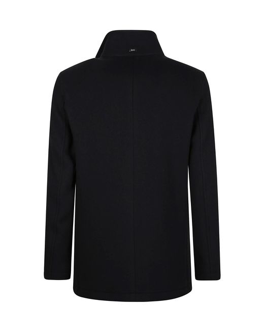 Herno Black Double-Breasted Jacket for men