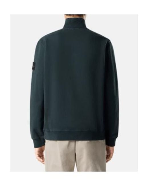 Stone Island Green Regular-Fit Half-Zip Sweatshirt With Ribbed Inserts for men