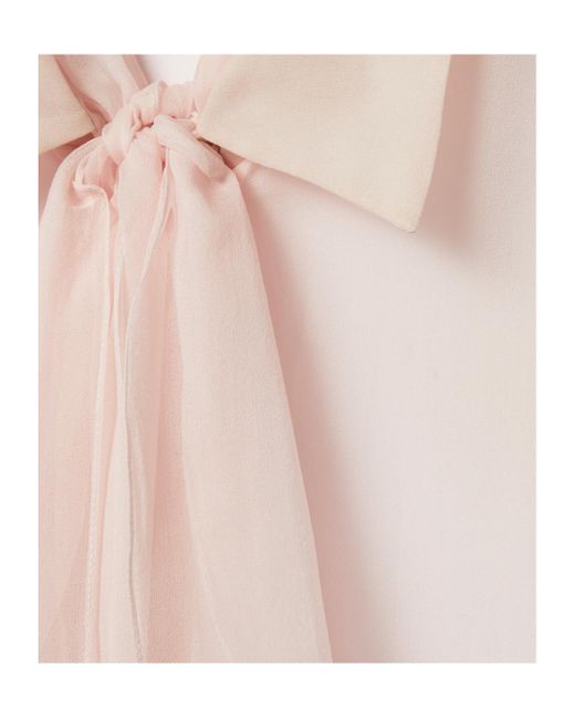 Gucci White Silk Chiffon Sleeveless Shirt