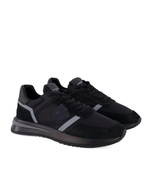 Philippe Model Black Paris Tropez 2.1 Panelled Lace-Up Sneakers for men