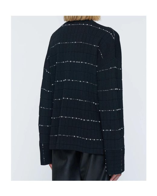Joseph Black Fragmented Stripe Cardigan