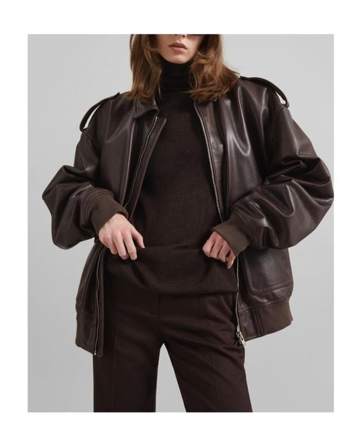 Frankie Shop Brown Viper Oversized Jacket