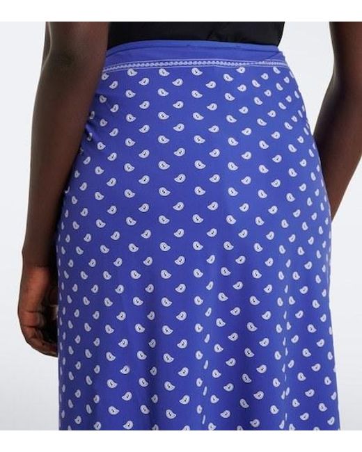 Christopher Esber Blue Ruched Orbit Bandana Maxi Skirt