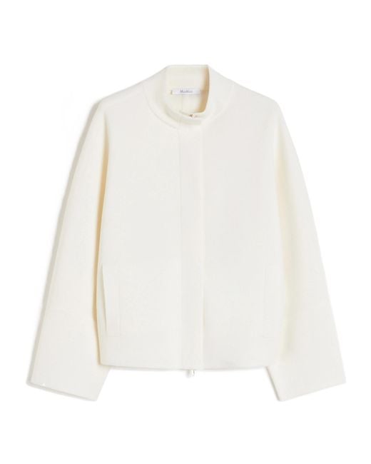 Max Mara White High-Neck Sweater