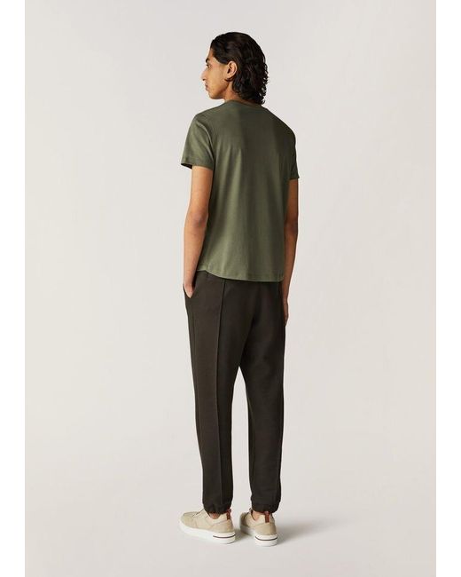 Loro Piana Green Levo Crew-Neck T-Shirt for men