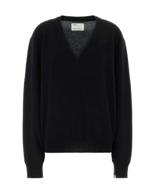 Extreme Cashmere Black V-Neck Sweater
