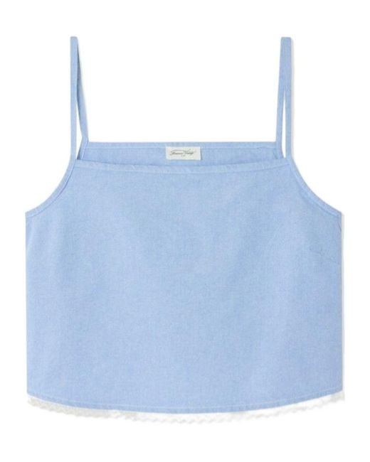 American Vintage Blue Crop Top