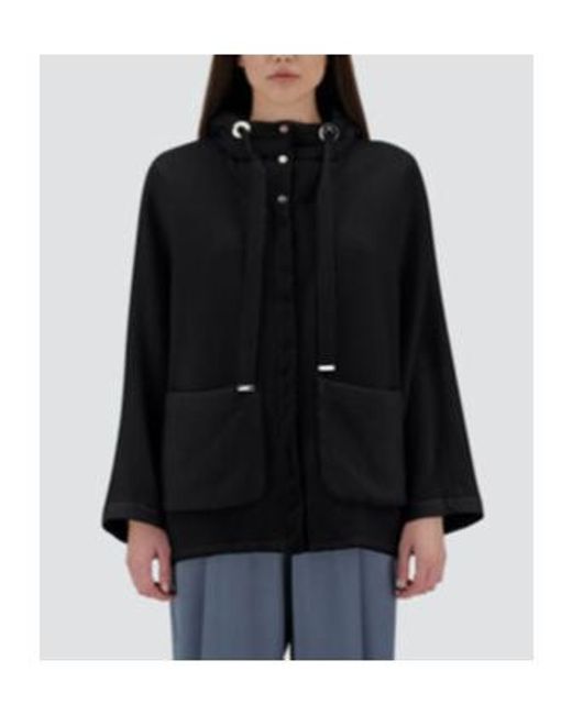 Herno Black Drawstring Hooded Jacket