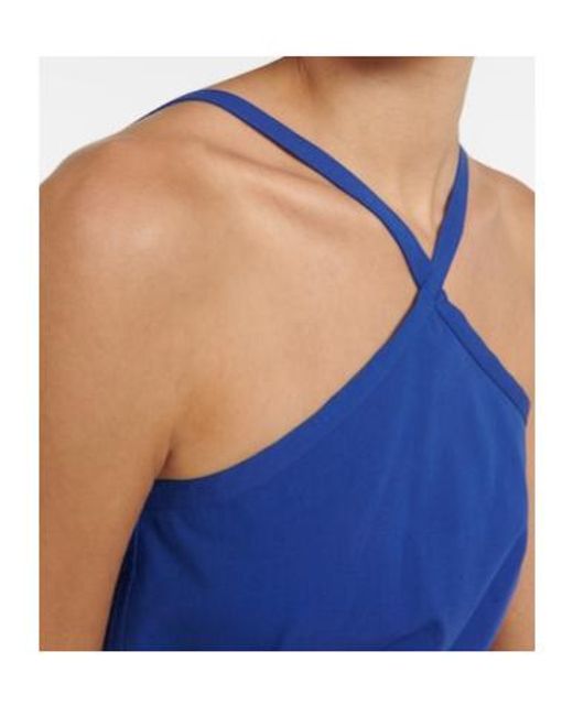 Proenza Schouler Blue Cotton-Blend Poplin Midi Dress