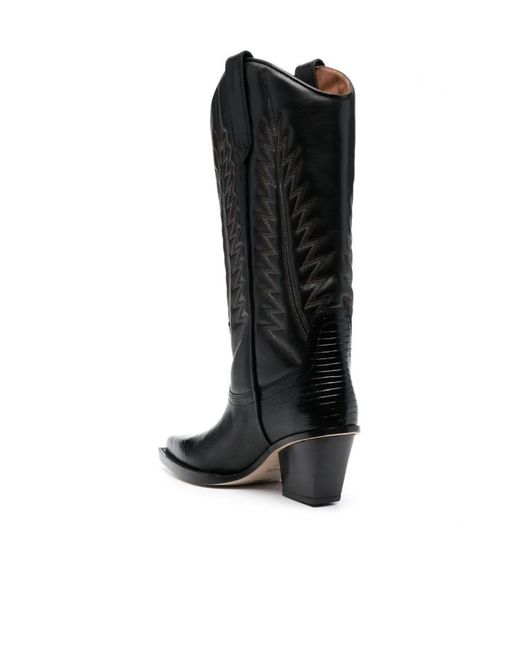 Paris Texas Black Rosario Cowboy Boots