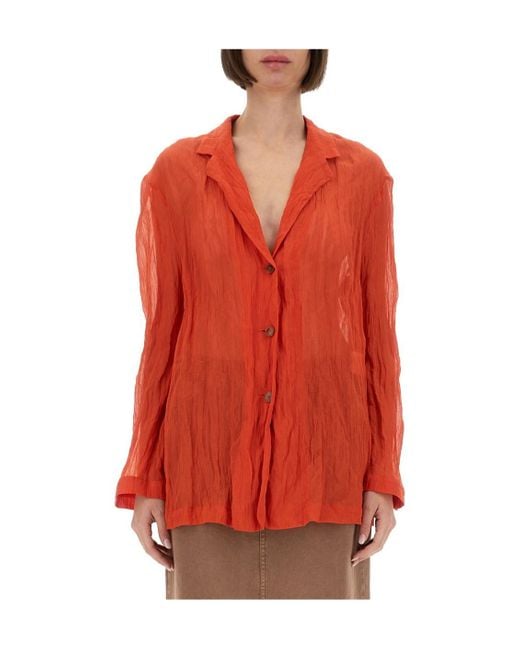 Alysi Red Crinkled Texture Jacket