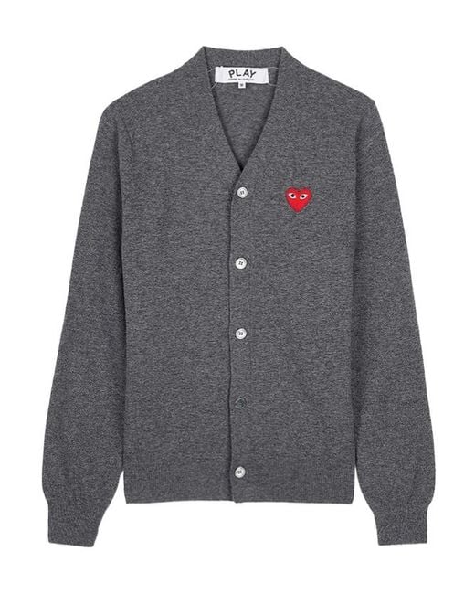Comme des Garçons Gray Long-Sleeve Cardigan for men