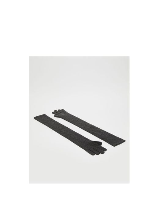 Max Mara Black Long Knit Gloves
