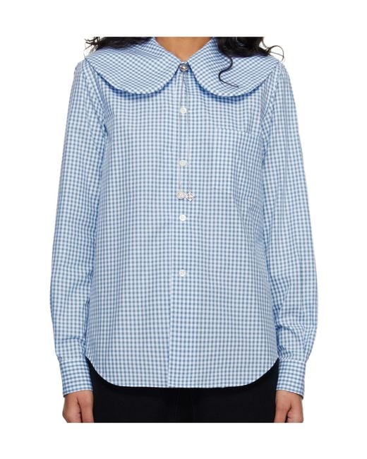 Comme des Garçons Blue Plaid Shirt