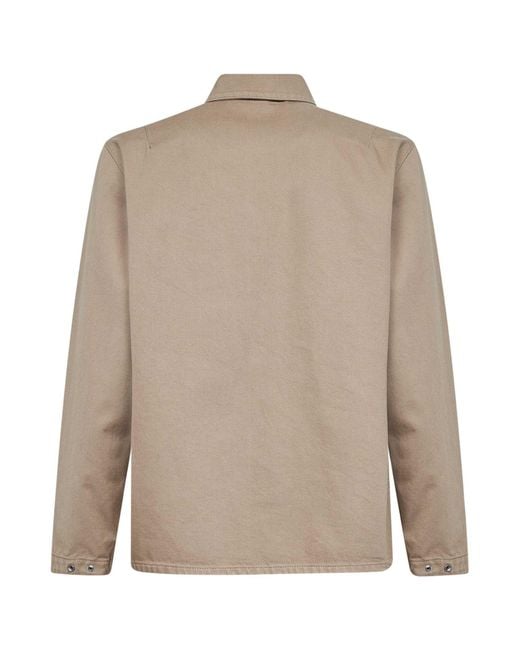 Stone Island Natural Compass Patch Denim Overshirt for men