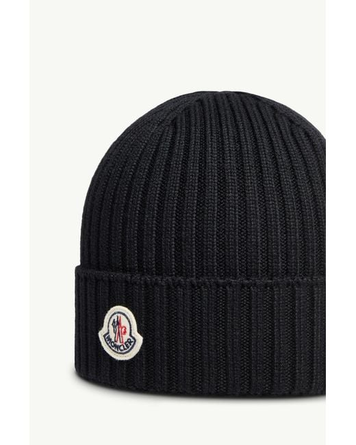 Moncler Black Wool Beanie