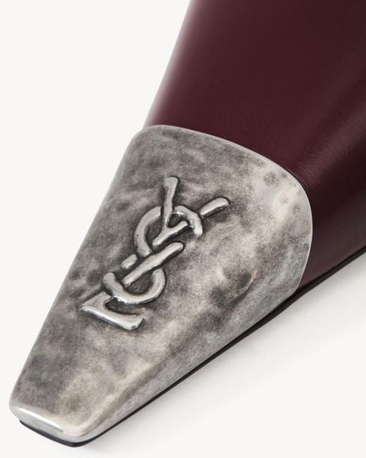 Saint Laurent Brown Jeanne Slingback Pumps