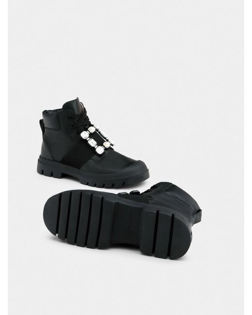 Roger Vivier Black Tie Buckle Boots