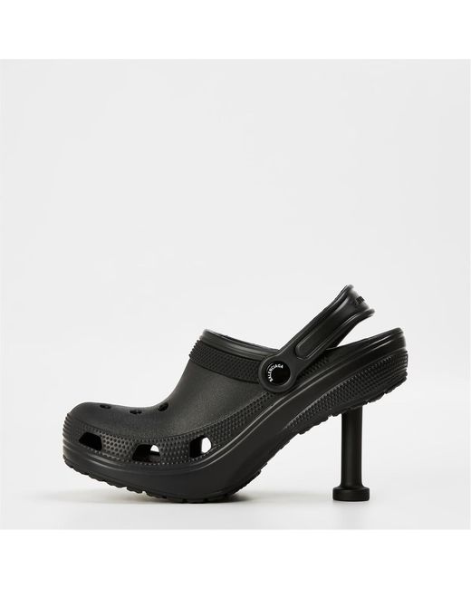 Balenciaga Black Adjustable Ankle Strap High-Heeled Sandals