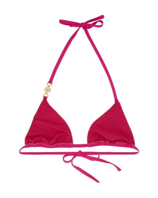 Versace Pink Logo Bikini Top