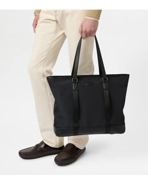 Tod's Black Logo Trim Tote Bag for men