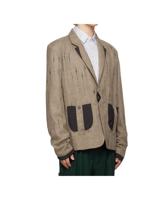 Kiko Kostadinov Natural Veca Tailored Suit Jacket for men