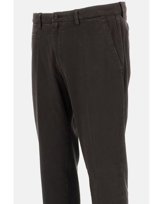 Briglia 1949 Black Casual Pants With Belt Loops for men