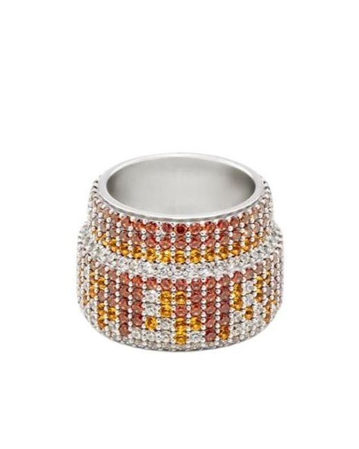 Loewe White Large Pavé Ring