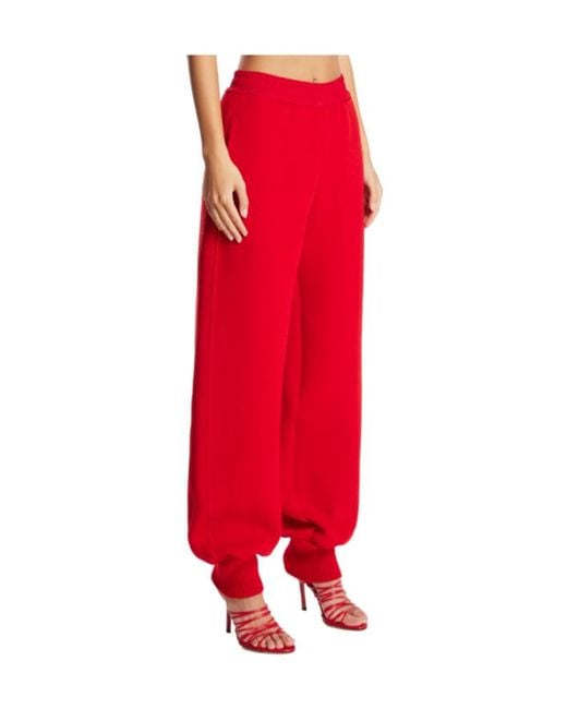 Jil Sander Red Elasticated Track Pants
