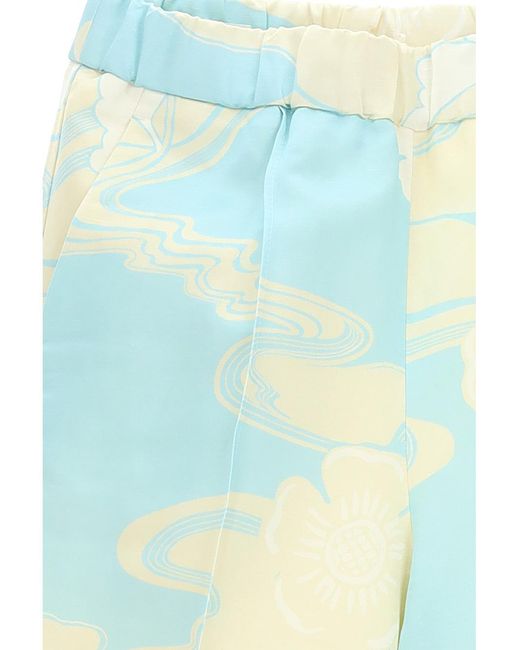 Jil Sander White Abstract-Print Straight Leg Trousers