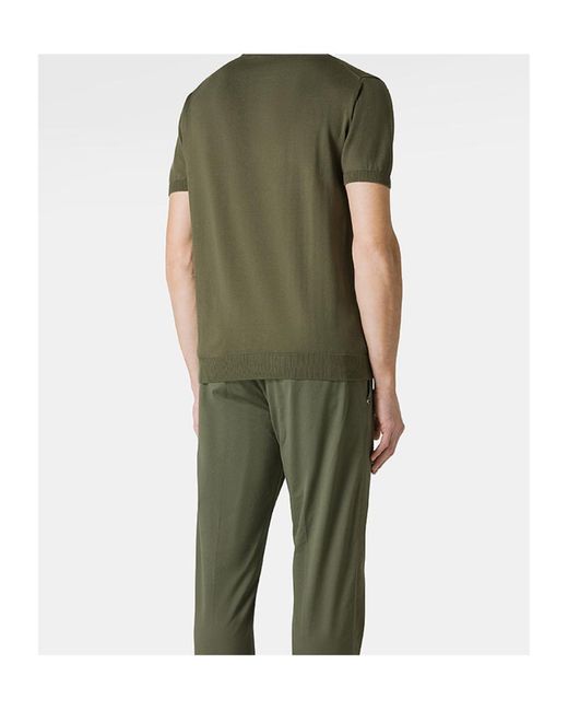 Daniele Fiesoli Green Short-Sleeved Polo Shirt for men